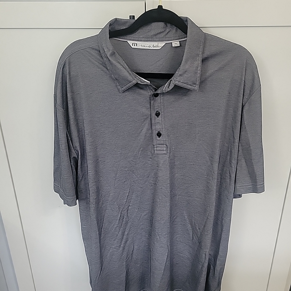 Travis Matthews XXL Dark Gray Golf Polo EUC